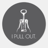 Sticker Rond I Pull Out Corkscrew  (Devant)