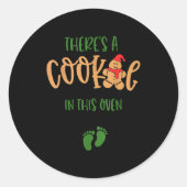 Sticker Rond I Put A Cookie In That Oven Couples Christmas Preg (Devant)