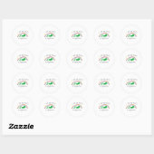 Sticker Rond I Put The Y In Dyslexia Funny Cute Frog Saying Quo (Feuille)
