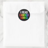 Sticker Rond I Read Banned Books Rainbow (Sac)