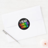 Sticker Rond I Read Banned Books Rainbow (Enveloppe)
