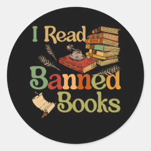 Sticker Rond I Read Banned Books Week Librarian Freadom Reader