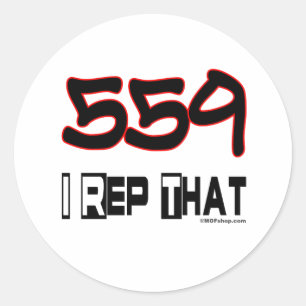 Sticker Rond I représentant cet indicatif régional 559
