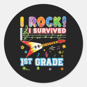 Sticker Rond I Rock Survived 1ère année de troisième cycle Dern
