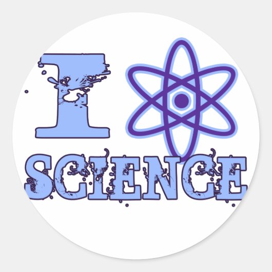 Sticker Rond I Science du coeur (ou symbole atomique) (Devant)