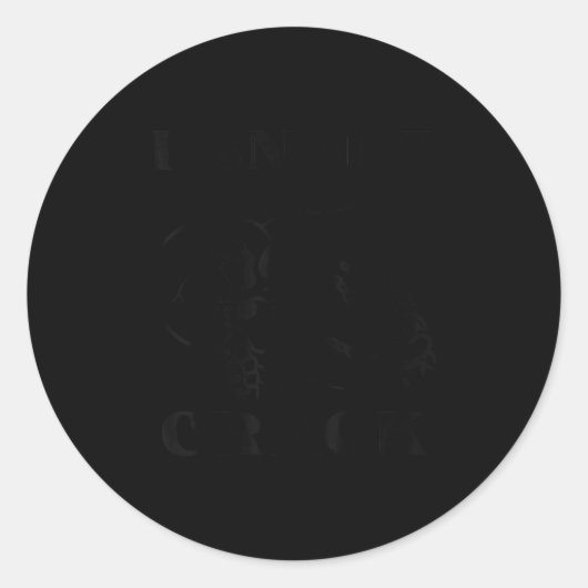 Sticker Rond I Snort Crack Skeleton Skull Butt Funny Soky Hallo (Devant)