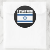 Sticker Rond I Stand with Israel (Sac)