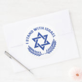 Sticker Rond I Stand with Israel (Enveloppe)