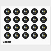 Sticker Rond I Survived 67 Days Of School 3rd Grade Teacher (Feuille)