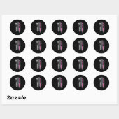 Sticker Rond I Survived Nursing School Rn Team Flag Nurse (Feuille)