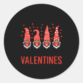 Sticker Rond I Teach Cutest Little Valentines Gnomes Love Teach (Devant)
