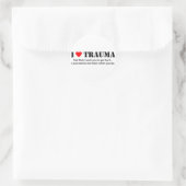 Sticker Rond I ♥ Trauma (Sac)
