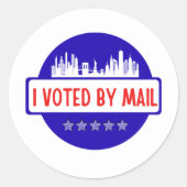 Sticker Rond I Voted by Mail (Devant)