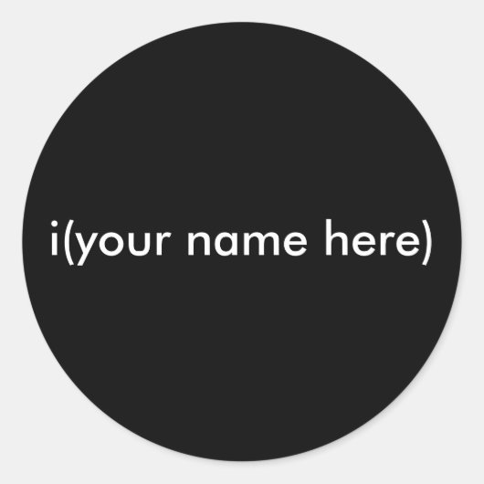 Sticker Rond i(votre nom ici) (Devant)