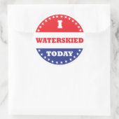 Sticker Rond I Watersky aujourd'hui (Sac)
