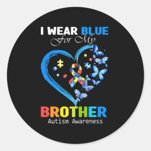 Sticker Rond I Wear Blue