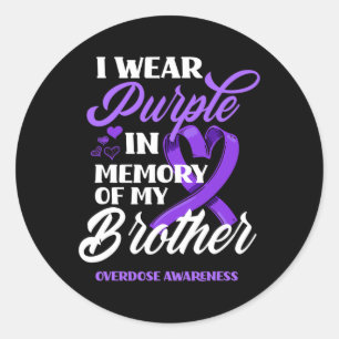 Sticker Rond I Wear Purple