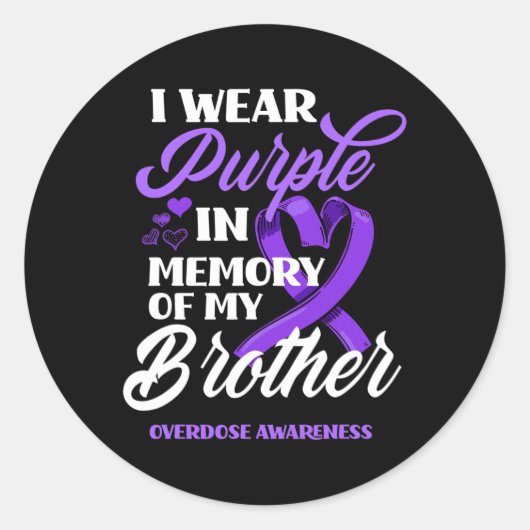 Sticker Rond I Wear Purple (Devant)