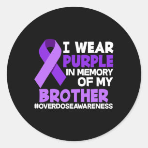 Sticker Rond I Wear Purple