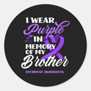 Sticker Rond I Wear Purple