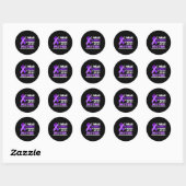 Sticker Rond I Wear Purple (Feuille)