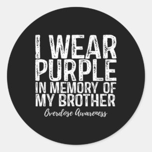 Sticker Rond I Wear Purple