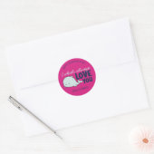Sticker Rond I Whale Toujours Vous Aimer Mignonne Valentines Jo (Enveloppe)