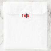 Sticker Rond I Win Google Me Motivational Confidence Shirt  (Sac)