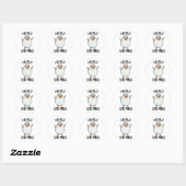 Sticker Rond I Wooly Love Puns Funny Sheep Pun  (Feuille)
