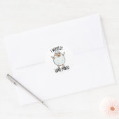 Sticker Rond I Wooly Love Puns Funny Sheep Pun  (Enveloppe)