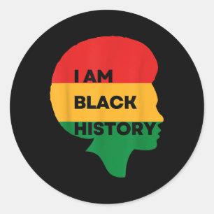 Sticker Rond Iam Histoire Noire, Mois De L'Histoire Noire, Fier