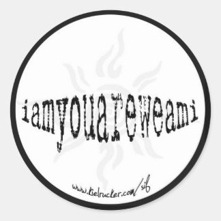 Sticker Rond iamyouareweami (ronde)
