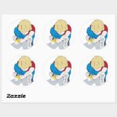 Sticker Rond Ian Tying Chaussures (Feuille)