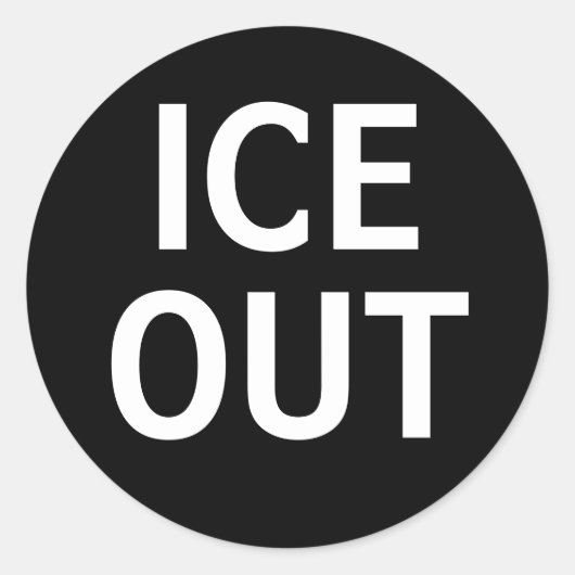 Sticker Rond Ice Out (Devant)