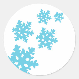Sticker Rond iceberg bleu