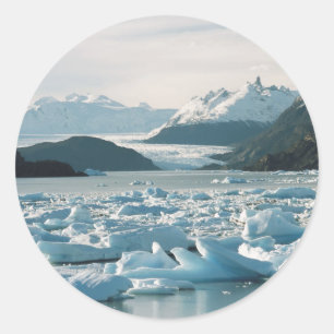 Sticker Rond Icebergs glaciaires
