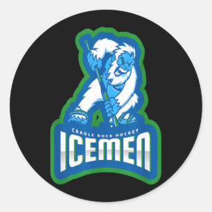 Sticker Rond Icemen Cradle Rock Hockey Champions de la ligue de