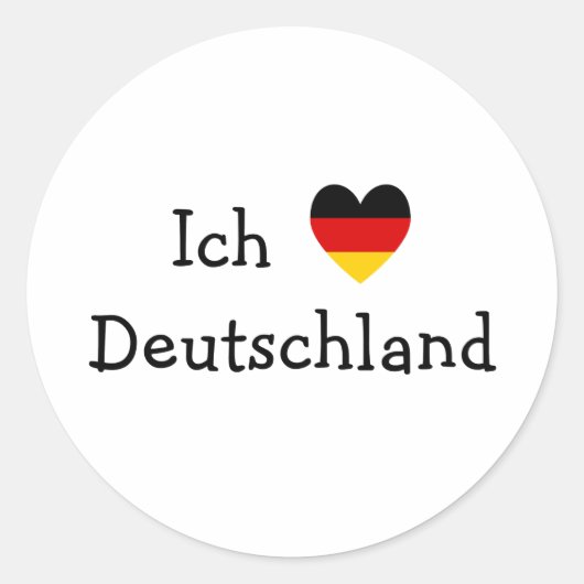 Sticker Rond Ich liebe Deutschland (Devant)