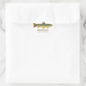 Sticker Rond Ichthyologie latine Brown (Sac)