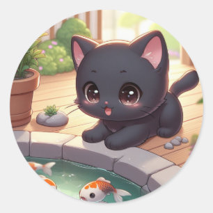 Sticker Rond Ici Fishy Fishy !