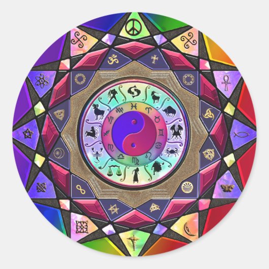 Sticker Rond Ici, maintenant (Devant)