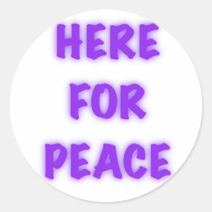Sticker Rond Ici pour la paix