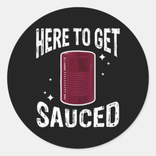 Sticker Rond Ici Pour Se Faire Sauce Fun Cranberry Sauce Thanks
