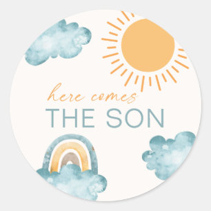 Sticker Rond Ici vient le Fils Sunshine 