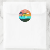 Sticker Rond Icon Summer Beach (Sac)