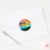 Sticker Rond Icon Summer Beach (Enveloppe)