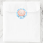 Sticker Rond Icône adorable Cartoon Baby Face (Sac)