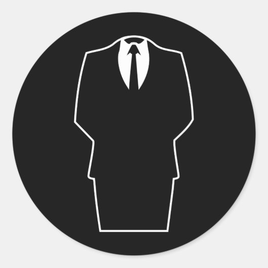 Sticker Rond icône anonyme internet 4chan SA (Devant)