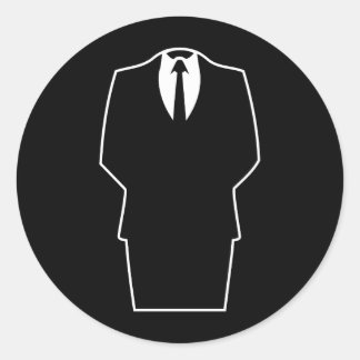 Sticker Rond icône anonyme internet 4chan SA