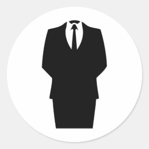 Sticker Rond icône anonyme internet 4chan SA
